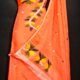 2 Piece Jamdani Soft Unstitched Churidar Set - Orange
