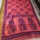 Lotus Soft Dhakai Jamdani Saree with Blouse Piece - Pastel Red