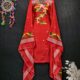 2 Piece Jamdani Soft Unstitched Churidar Set - Rose Vale