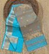 Maheshwari Design Handloom Jamdani Sari with Blouse Piece - Sky Blue