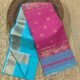 Maheshwari Design Handloom Jamdani Sari with Blouse Piece - Sky Blue