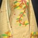 2 Piece Jamdani Soft Unstitched Churidar Set - Vanila