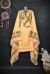 2 Piece Jamdani Soft Unstitched Churidar Set - Vanila