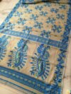 Lotus Soft Dhakai Jamdani Saree with Blouse Piece - Vanilla