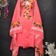 2 Piece Jamdani Soft Unstitched Churidar Set - Watermelon