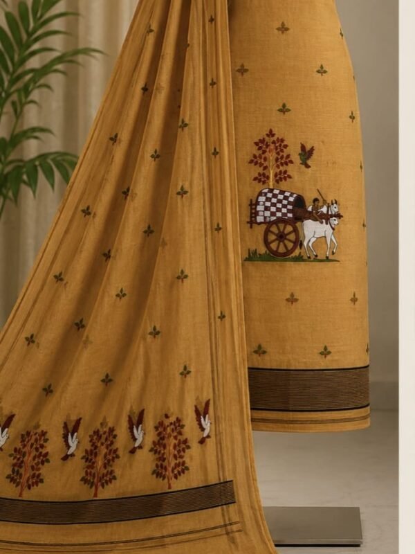 Unstitched Soft 2 Piece Kurta Set - Copper