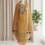2 Piece Unstitched Soft Salwar Set - Copper