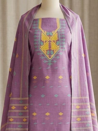2 Piece Unstitched Soft Salwar Set - Dark Mauve