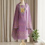 2 Piece Unstitched Soft Salwar Set - Dark Mauve