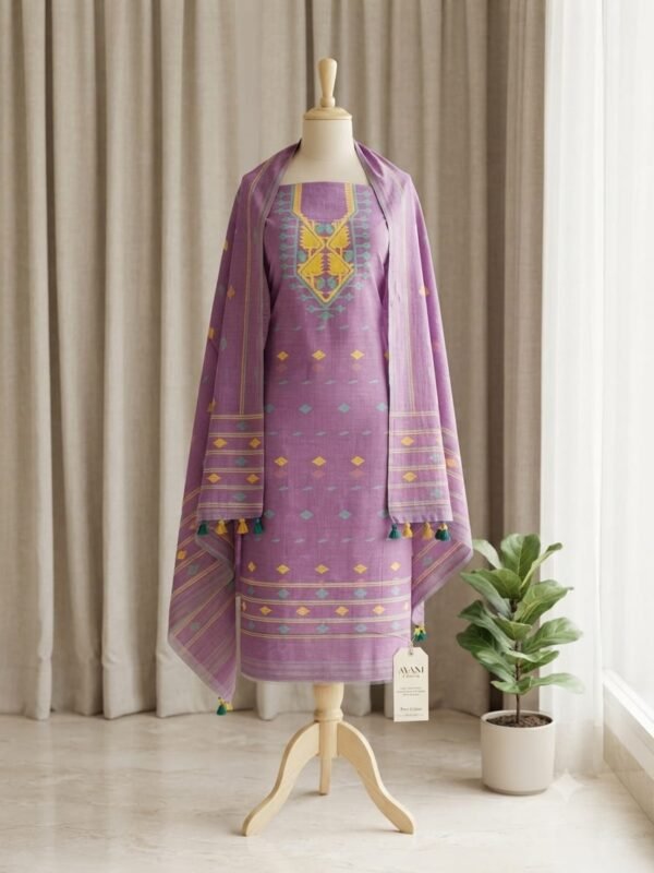 2 Piece Unstitched Soft Salwar Set - Dark Mauve