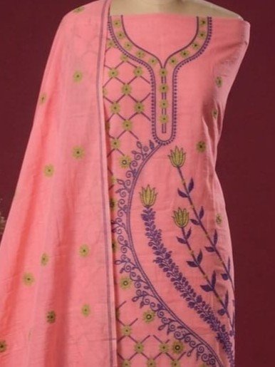 2 Piece Unstitched Soft Salwar Set - Dirty Pink
