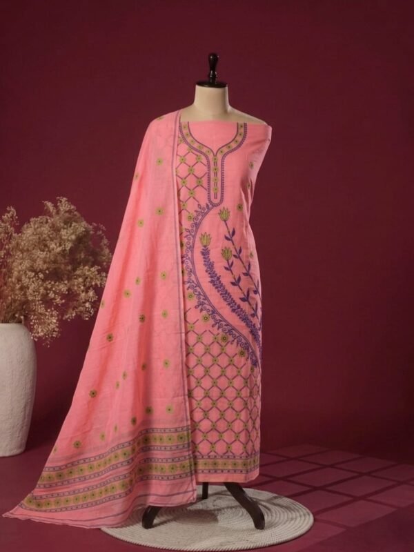 2 Piece Unstitched Soft Salwar Set - Dirty Pink