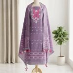 2 Piece Unstitched Soft Salwar Set - Dirty Purple