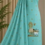 Unstitched Soft 2 Piece Kurta Set - Dusty Teal