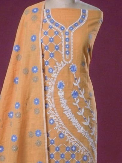 2 Piece Unstitched Soft Salwar Set - Faded Orange