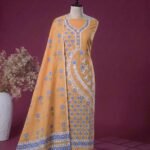 2 Piece Unstitched Soft Salwar Set - Faded Orange