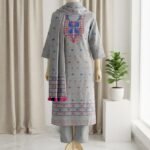 2 Piece Unstitched Soft Salwar Set - Grey