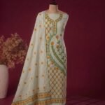 2 Piece Unstitched Soft Salwar Set - Grey Olive