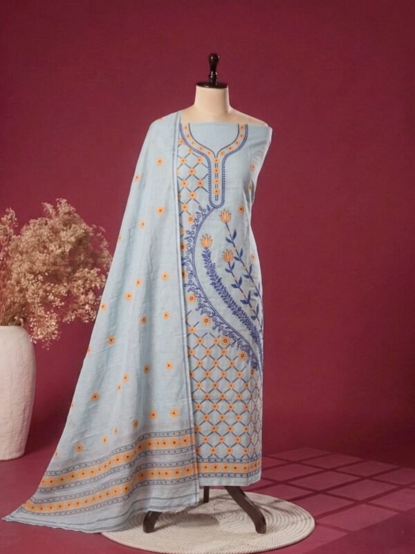 2 Piece Unstitched Soft Salwar Set - Hit Grey