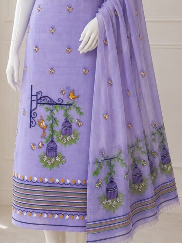 2 Piece Unstitched Soft Salwar Set - Lavender Purple