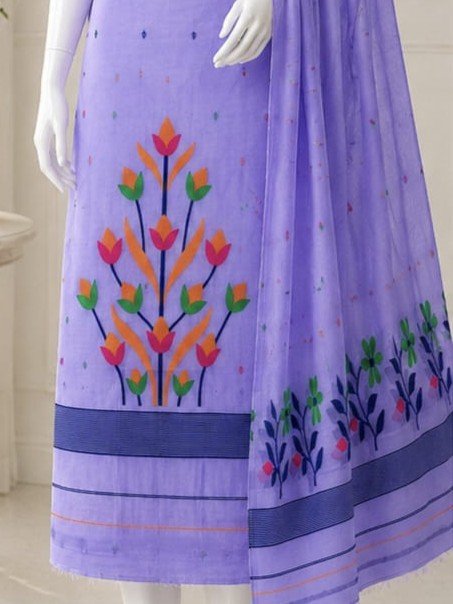 2 Piece Unstitched Soft Salwar Set - Lavender Purple
