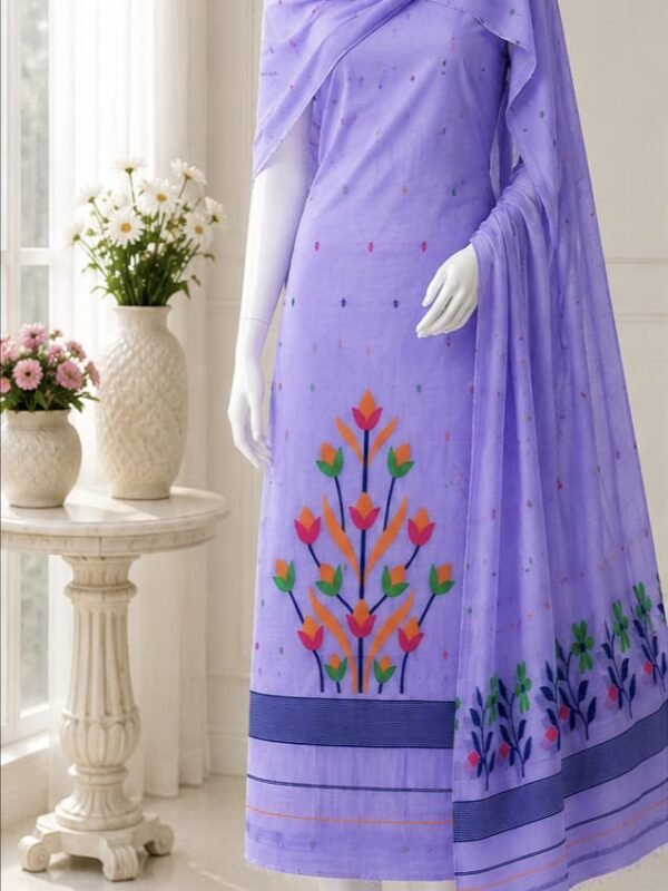 2 Piece Unstitched Soft Salwar Set - Lavender Purple