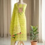 2 Piece Unstitched Soft Salwar Set - Lemon Yellow