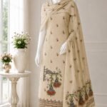 2 Piece Unstitched Soft Salwar Set - Light Cream