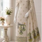 2 Piece Unstitched Soft Salwar Set - Light Cream