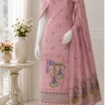 2 Piece Unstitched Soft Salwar Set - Light Mauve
