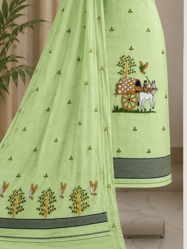 Unstitched Soft 2 Piece Kurta Set - Light Olive