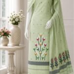 2 Piece Unstitched Soft Salwar Set - Light Olive