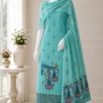2 Piece Unstitched Soft Salwar Set - Light Sea Green