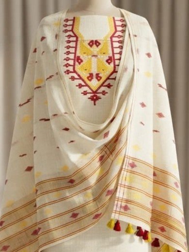2 Piece Unstitched Soft Salwar Set - Light Vanilla