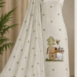 Unstitched Soft 2 Piece Kurta Set - Off White
