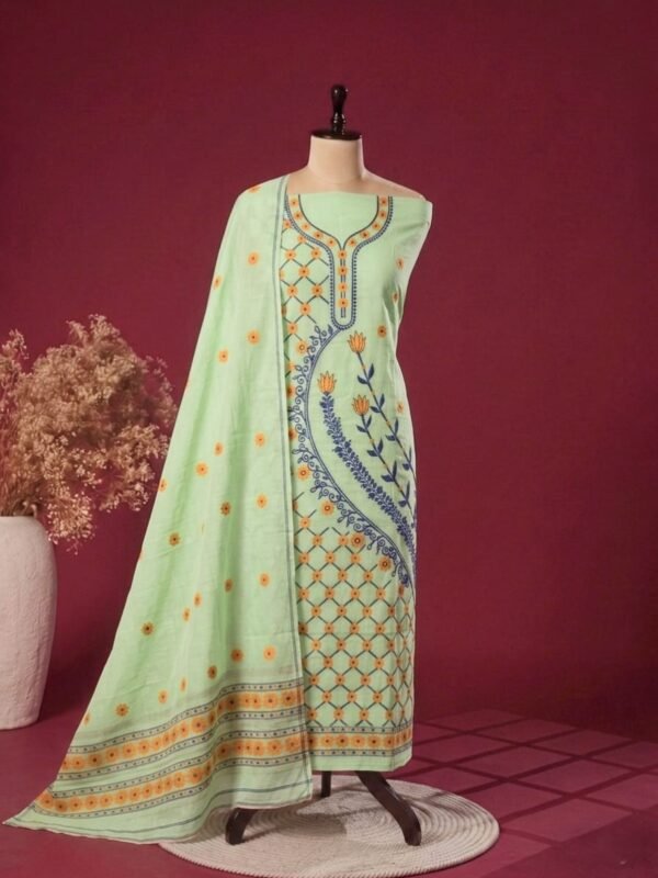 2 Piece Unstitched Soft Salwar Set - Olivine