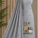 Unstitched Soft 2 Piece Kurta Set - Oslo Grey