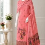2 Piece Unstitched Soft Salwar Set - Pastel Red