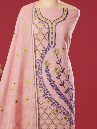 2 Piece Unstitched Soft Salwar Set - Rose Pink