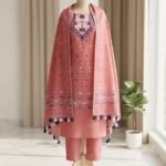 2 Piece Unstitched Soft Salwar Set - Rose Vale