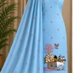 Unstitched Soft 2 Piece Kurta Set - Sky Blue