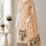2 Piece Unstitched Soft Salwar Set - Vanilla