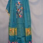 Exclusive Joba Dirty Blue Handloom Unstitched 2 Piece Jamdani Suit Piece