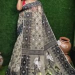 Mushroom Grey Soft Dhakai Jamdani Saree