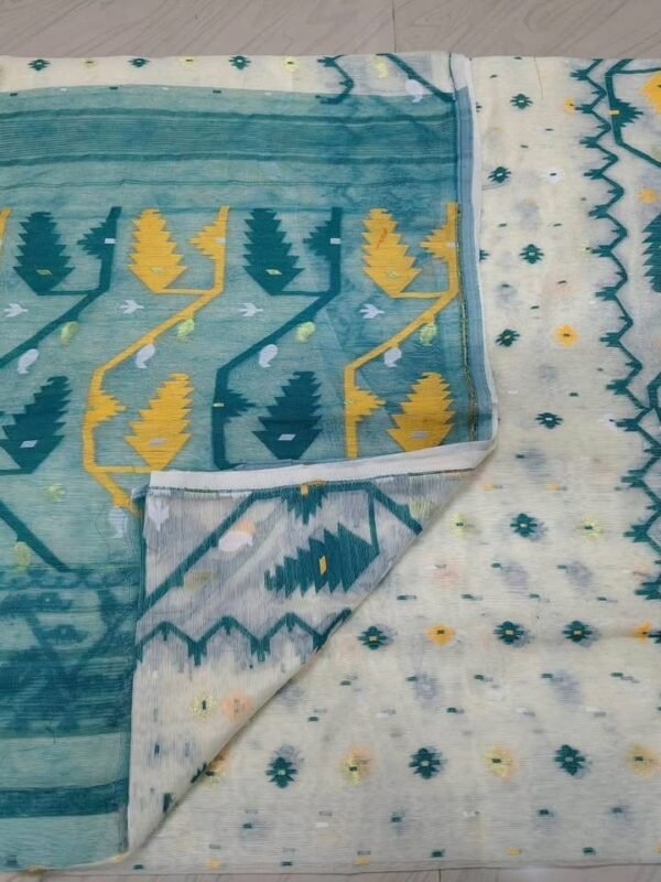 Kolka Korat Soft Jamdani Saree with Blouse Piece - Off White