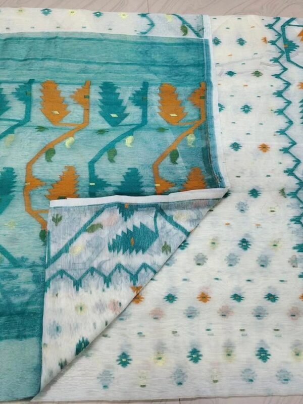 Kolka Korat Soft Jamdani Saree with Blouse Piece - Off White