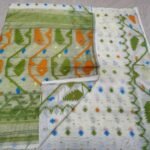 Kolka Korat Soft Jamdani Saree with Blouse Piece - Off White