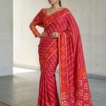 Body Mina Soft Zari Work Jamdani Sari with Blouse Piece - Pinkish Red