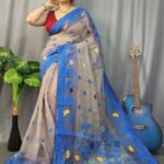 Marigold Soft Rodeo Dust Dhakai Jamdani Sarei