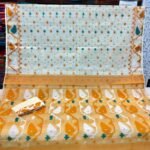 Kolka Korat Soft Jamdani Saree with Blouse Piece - White